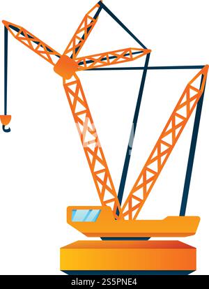 safety crane hook cartoon vector illustration Stock Vector Image & Art ...