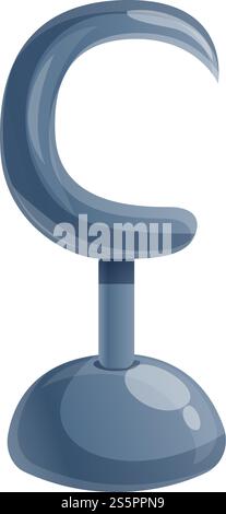Pirate hook icon. Cartoon of pirate hook vector icon for web design isolated on white background. Pirate hook icon, cartoon style Stock Vector