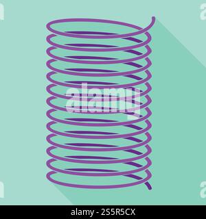 Cord cable icon. Flat illustration of cord cable vector icon for web design. Cord cable icon, flat style Stock Vector