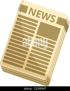 Garbage newspapers icon. Cartoon of garbage newspapers vector icon for web design isolated on white background. Garbage newspapers icon, cartoon style Stock Vector