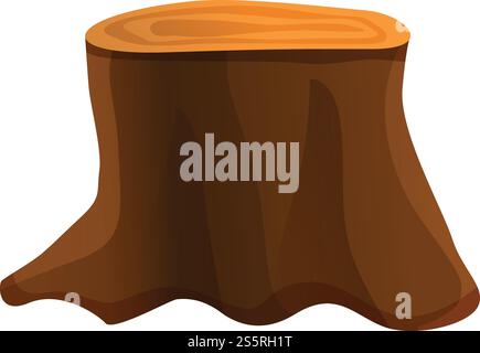 Big tree stump icon. Cartoon of big tree stump vector icon for web ...