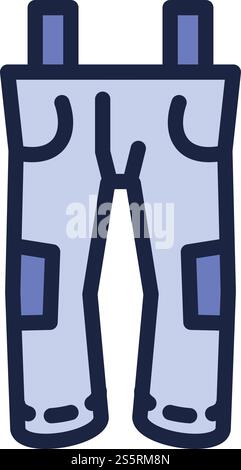 Ski pants icon. Outline ski pants vector icon for web design isolated on white background. Ski pants icon, outline style Stock Vector
