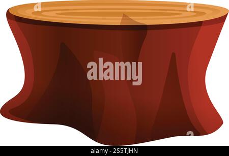 Big tree stump icon. Cartoon of big tree stump vector icon for web ...