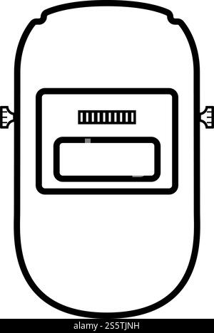 Welding mask Welder face shield Individual protection icon outline black color vector illustration flat style simple image Stock Vector