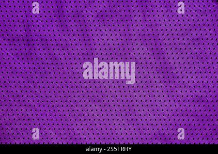 Sport Clothing Fabric Texture Background. Top View of Cloth Textile Surface. Colored Basketball Shirt with Text Space Stock Photo