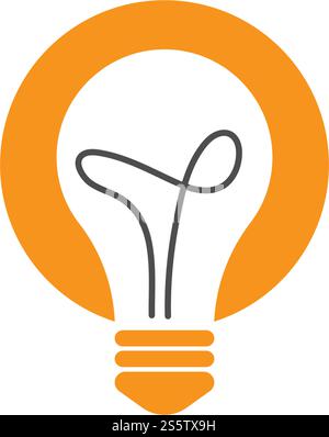Bulb logo vector ilustration template Stock Vector