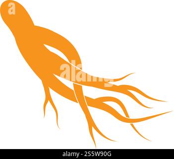 Ginseng Wave Logo Template vector symbol nature Stock Vector