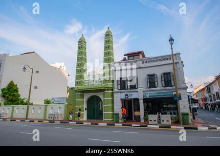 Masjid Jamae (Chulia) Mosque at 218 South Bridge Road in Chinatown, Outram district of Central Area, Singapore. Stock Photo