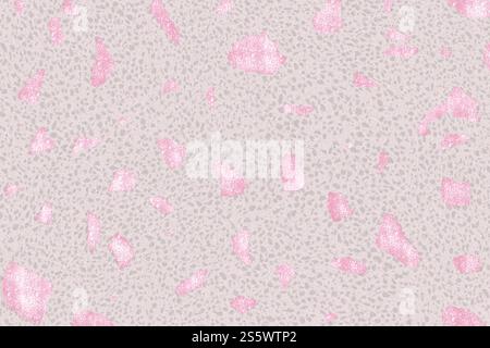 Terrazzo flooring pattern. Texture classic floor in Venetian style natural stone. Modern minimalistic floor tile for interior decoration. Trendy Stock Photo