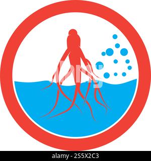 Ginseng Wave Logo Template vector symbol nature Stock Vector