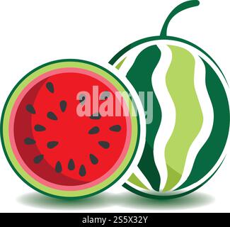 Watermelon icon Ilustration vector template Stock Vector
