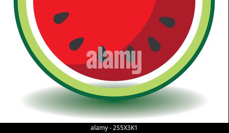 Watermelon icon Ilustration vector template Stock Vector