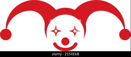 Clown logo template ilustration vector Stock Vector