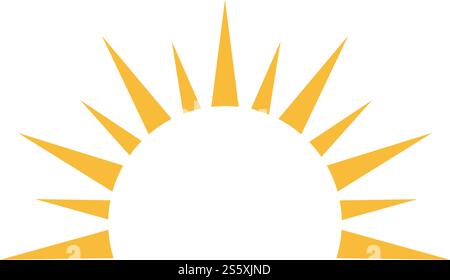 sun ilustration logo vector icon Stock Vector