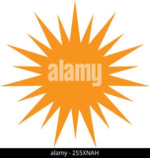 sun ilustration logo vector icon Stock Vector