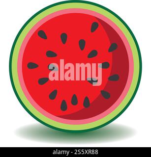 Watermelon icon Ilustration vector template Stock Vector