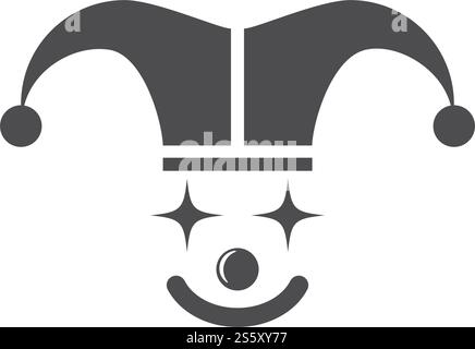 Clown logo template ilustration vector Stock Vector