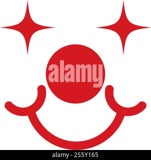 Clown logo template ilustration vector Stock Vector