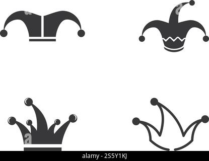 Clown hat logo template ilustration vector Stock Vector