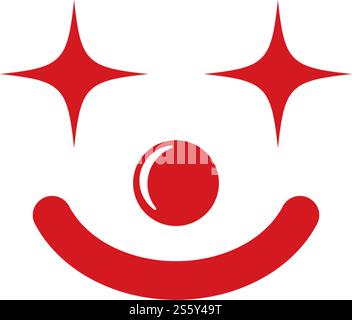 Clown logo template ilustration vector Stock Vector