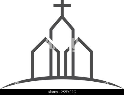 Chruch logo vector design Stock Vector
