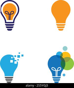 Bulb logo vector ilustration template Stock Vector