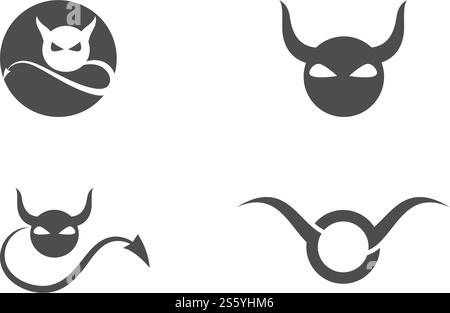 Devil logo ilustration vector template Stock Vector