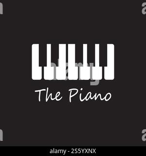 Piano icon vector ilustration template Stock Vector