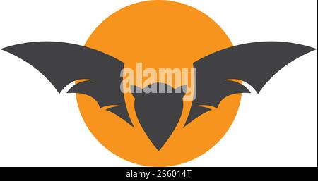 Bat ilustration logo vector template Stock Vector