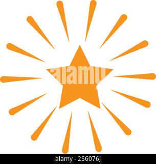 Star bright ilustration logo vector Stock Vector