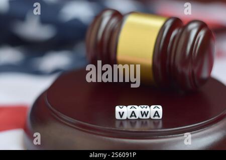 VAWA violence against women act symbol. Concept words VAWA violence ...