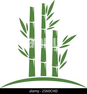 Bamboo logo ilustration vector template Stock Vector