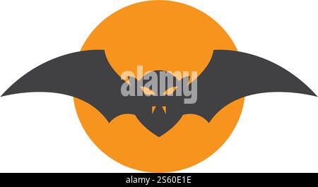 Bat ilustration logo vector template Stock Vector
