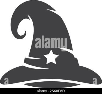 Wizard cap carachter logo vector template Stock Vector