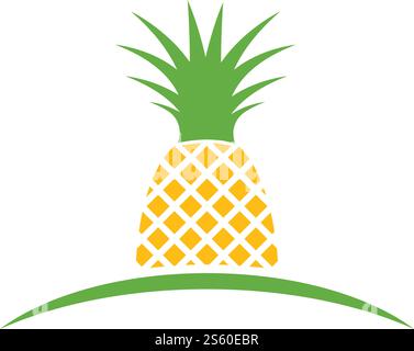 Pineapple logo ilustration vector template Stock Vector