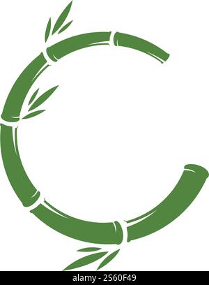 Bamboo logo ilustration vector template Stock Vector