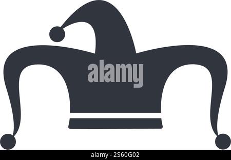 Clown cap ilustration in flat design vector Stock Vector