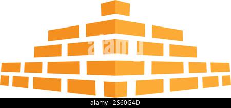 Brick wall logo vector ilustration design Stock Vector
