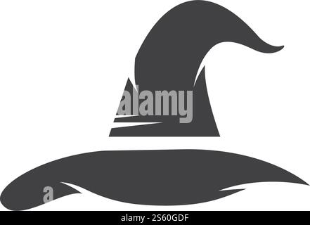 Wizard cap carachter logo vector template Stock Vector