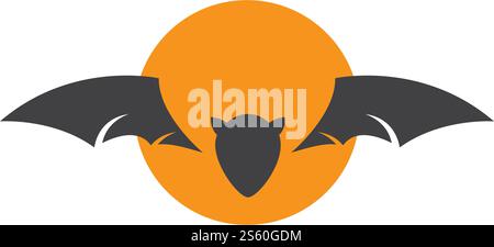 Bat ilustration logo vector template Stock Vector