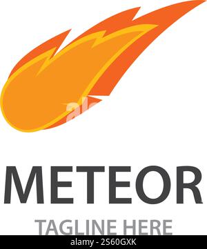 Meteorite ilustration logo vector template Stock Vector