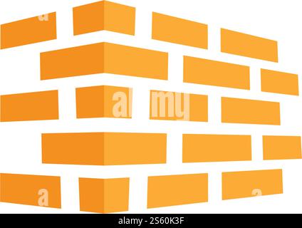 Brick wall logo vector ilustration design Stock Vector