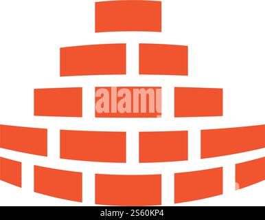 Brick wall logo vector ilustration design Stock Vector