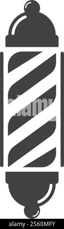 Barber pole logo ilustration vector template Stock Vector