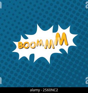 Boom Letter comic style flat design Stock Vector