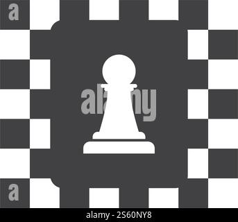 Chess logo icon ilustration vector template Stock Vector