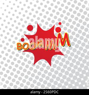 Boom Letter comic style flat design Stock Vector