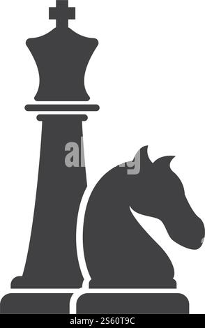 Chess logo icon ilustration vector template Stock Vector