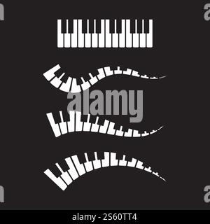 Piano icon vector ilustration template Stock Vector