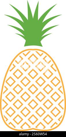 Pineapple logo ilustration vector template Stock Vector